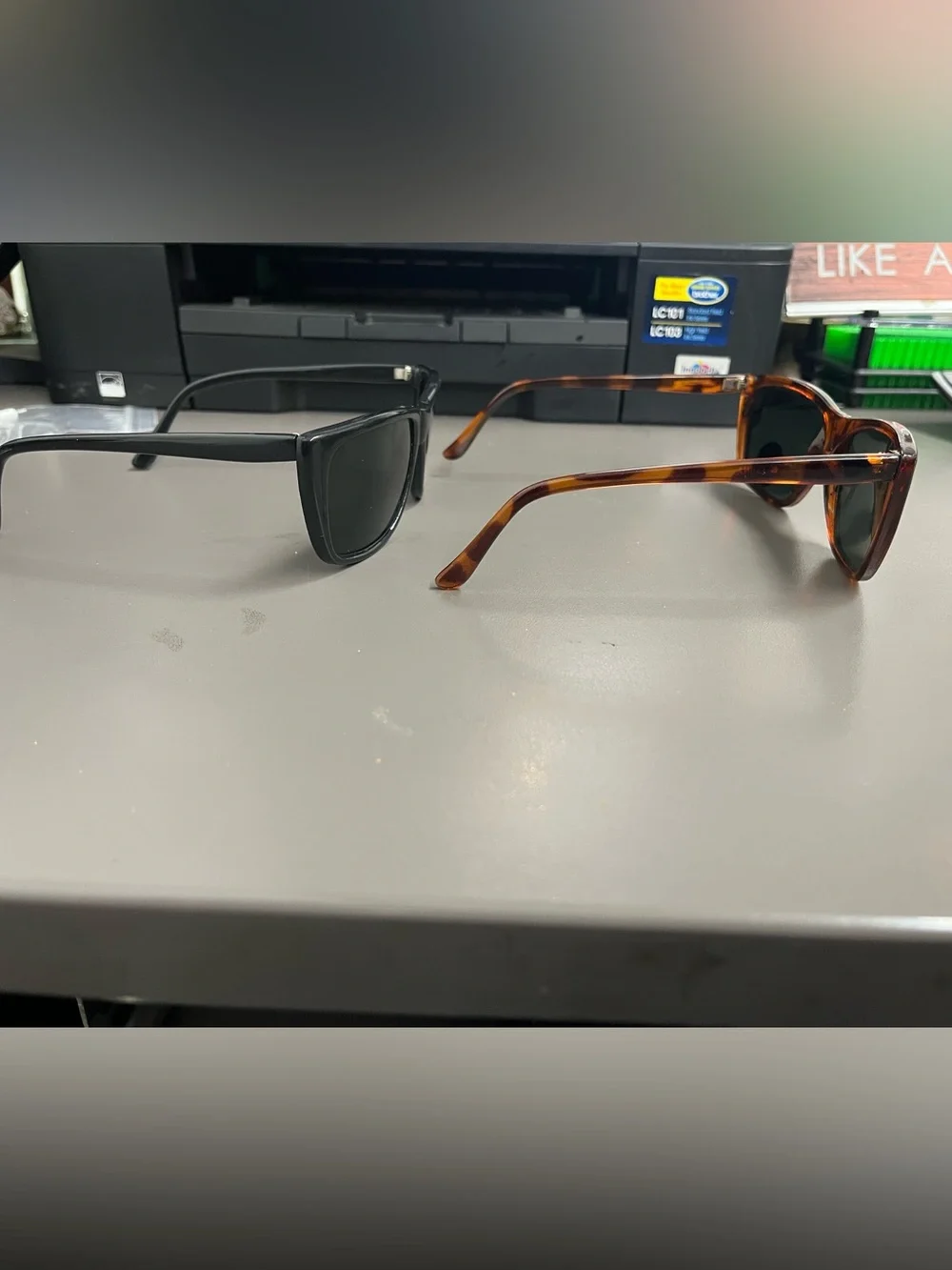 Classic Black and Brown Sun Glasses - Lightweight Everyday Wear. 6 black 6 brown